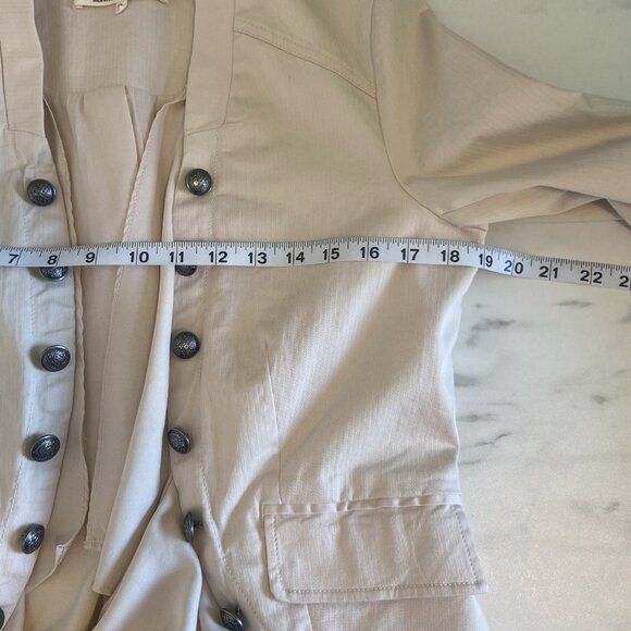 Free people Ruffle Romance Jacket Military Victorian Blazer XS Ivory Costume - Picture 8 of 9